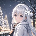 雪と女の子 5枚目