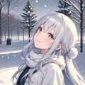 雪と女の子 4枚目