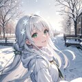 雪と女の子 6枚目