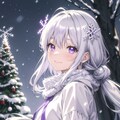 雪と女の子 7枚目