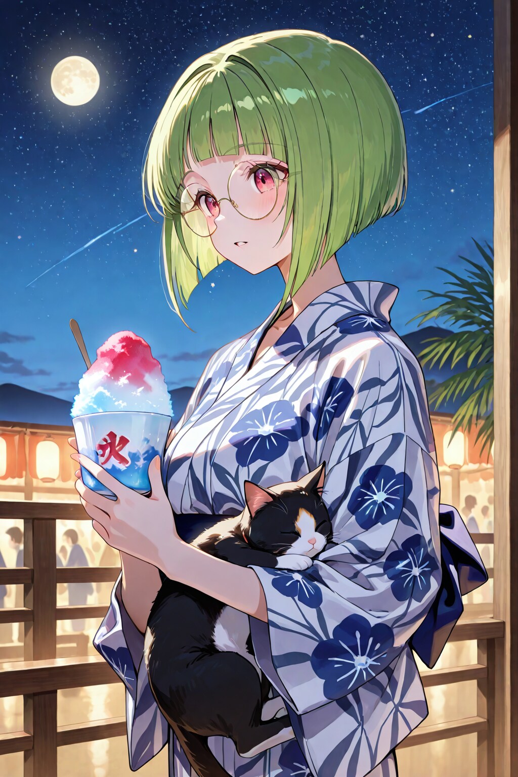 旅先で夜涼み