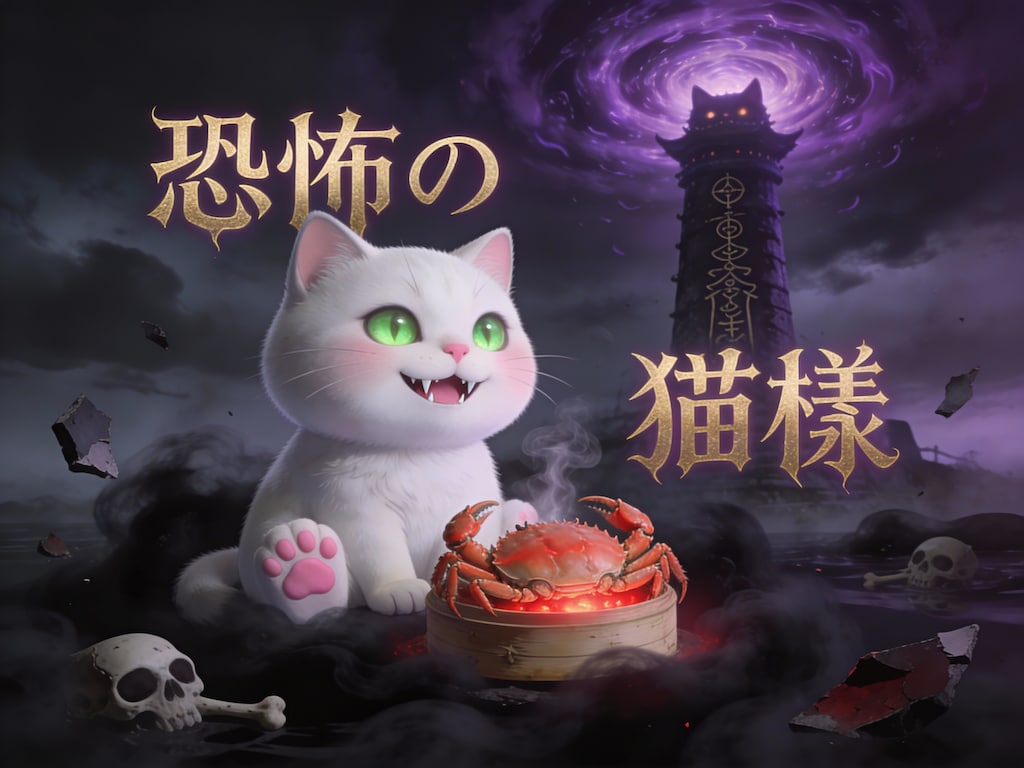 あくやくでも かにをくえるんだな…ニャハハ