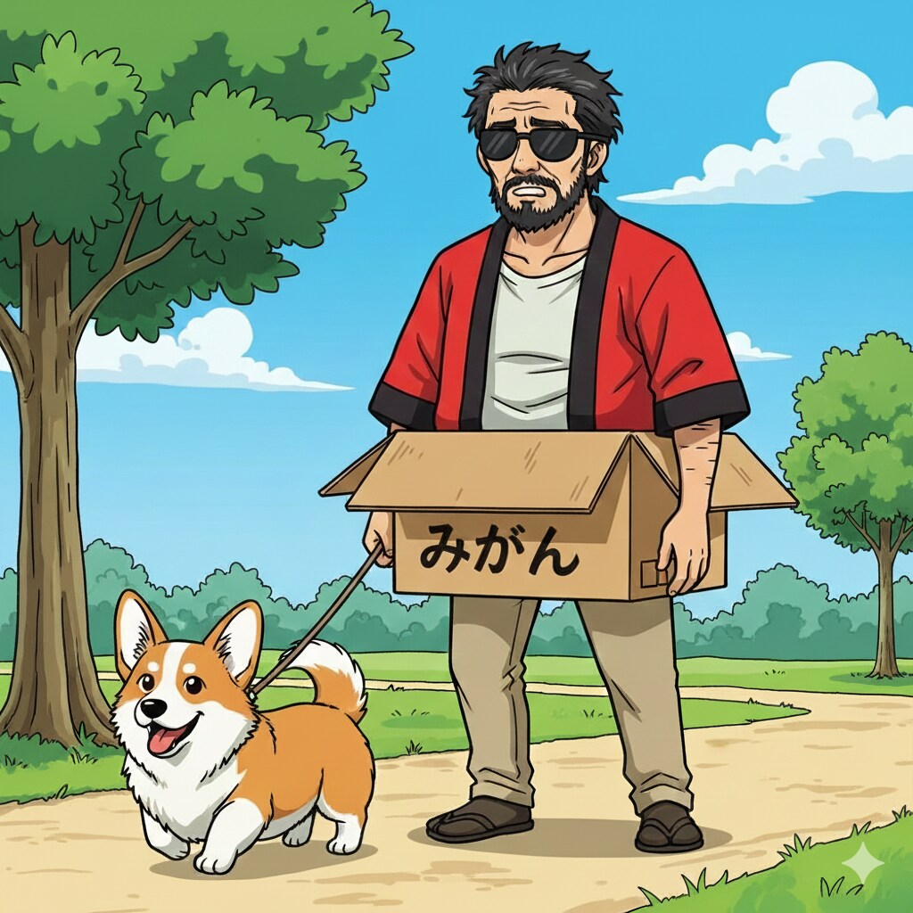 マダオとコーギー