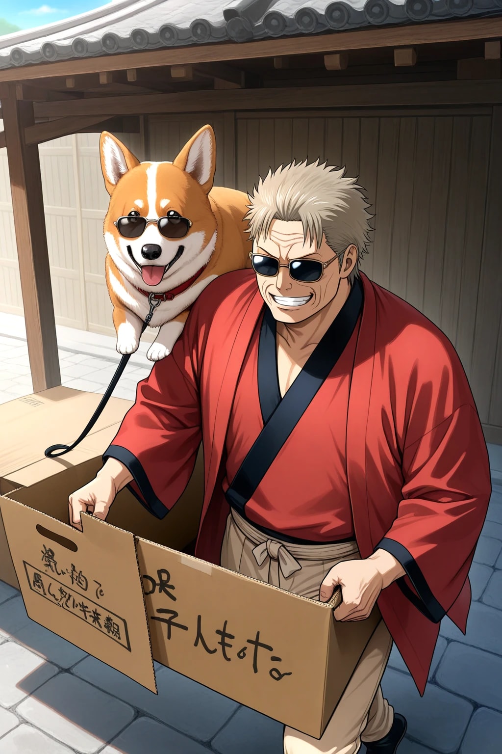 マダオとコーギー