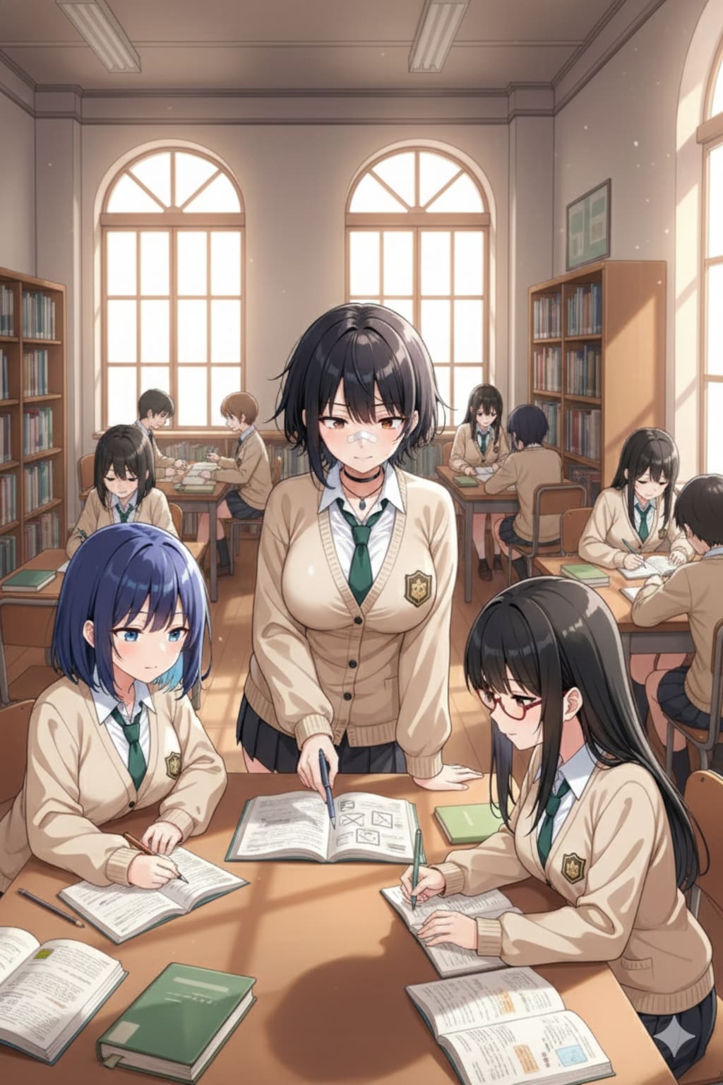 アホ二人に勉強を教える絆創膏