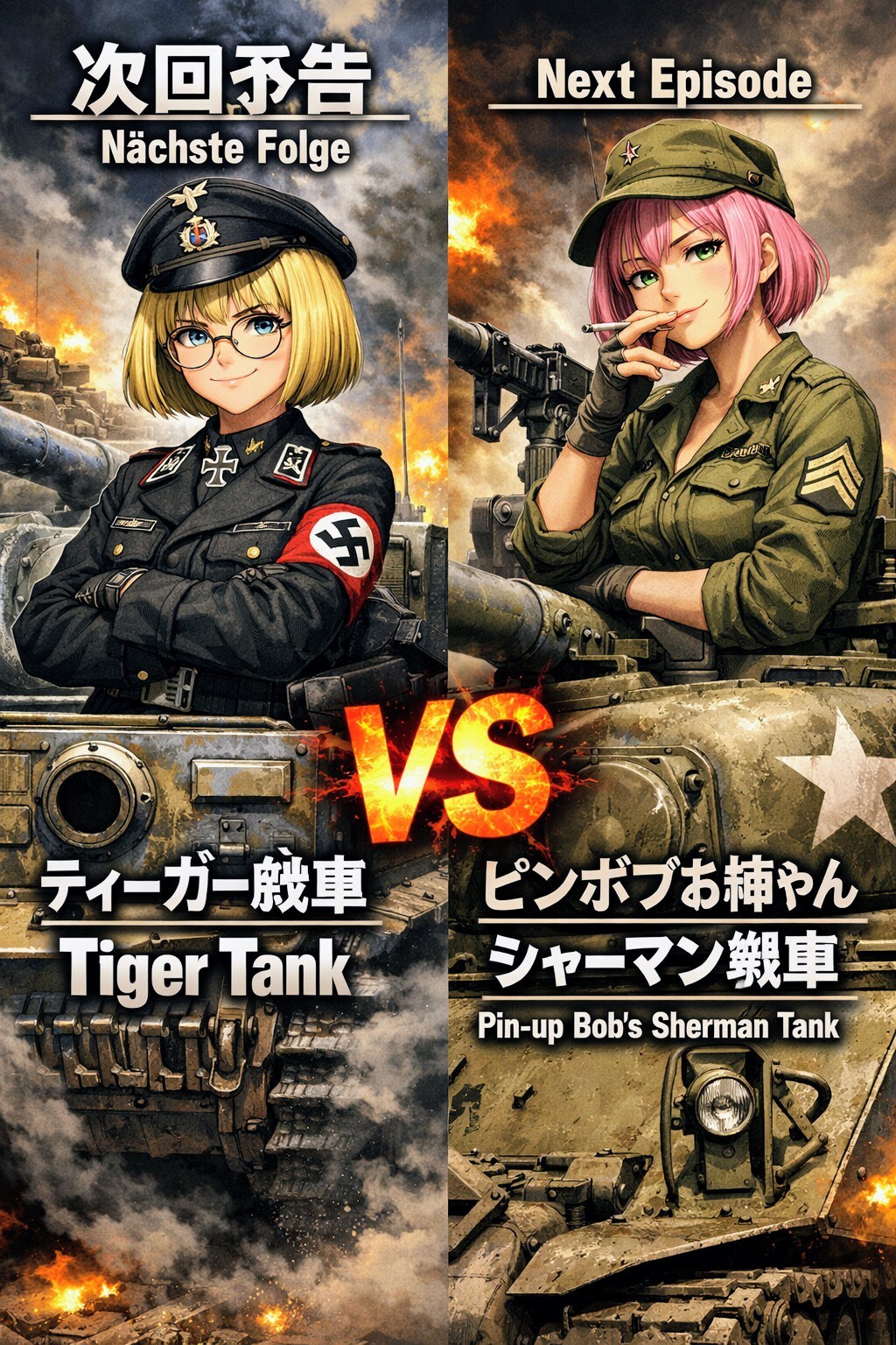 次回予告おかっぱさんVSシン・ピンボブお姉やん💓