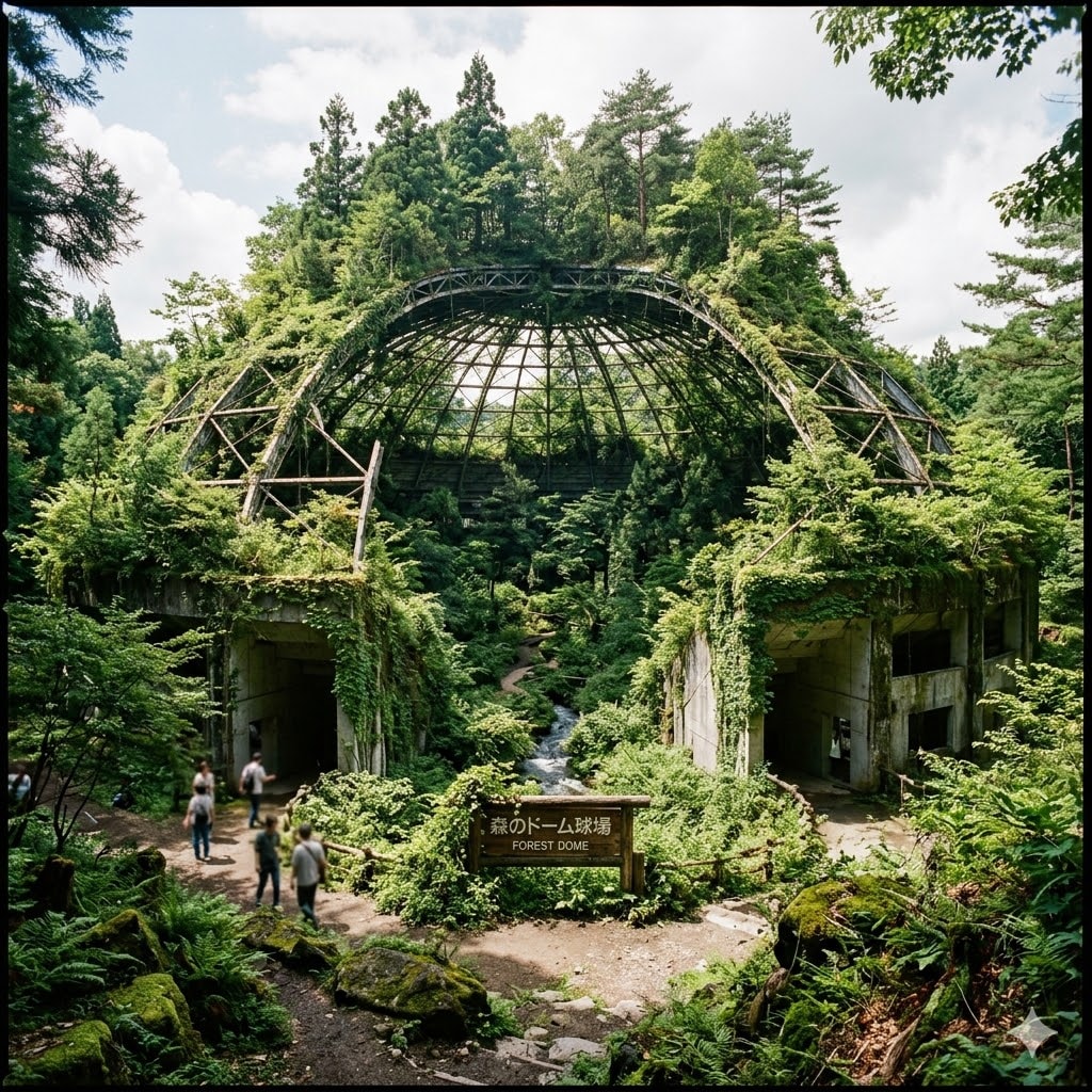 ドーム球場と鎮守の森 | の人気AIイラスト・グラビア