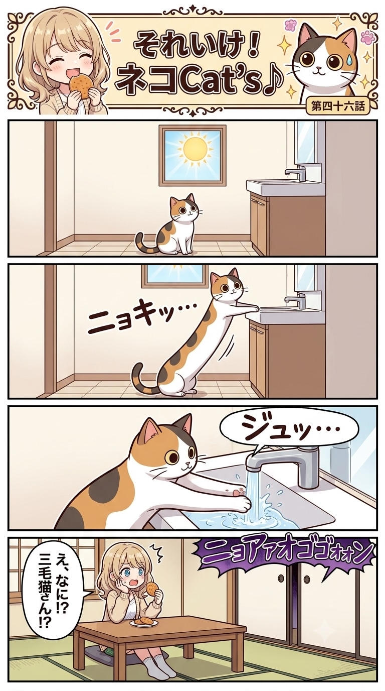 【46話】それいけ！ネコCat's♪(４コマ漫画)