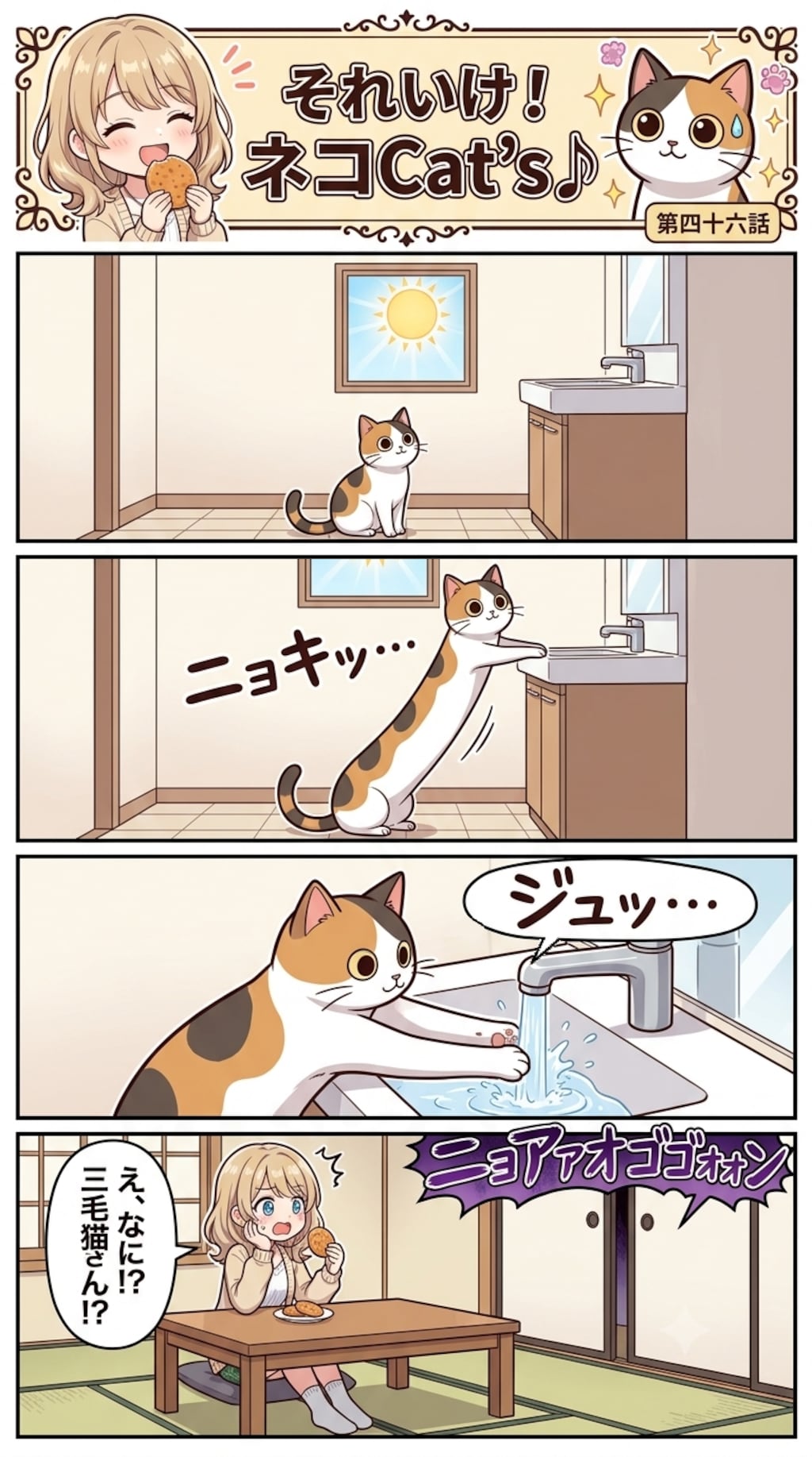【46話】それいけ！ネコCat's♪(４コマ漫画)