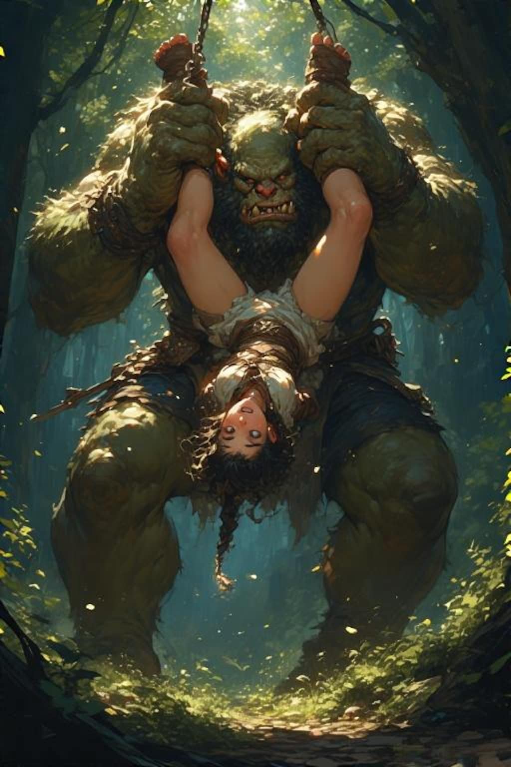 オーガに捕まった