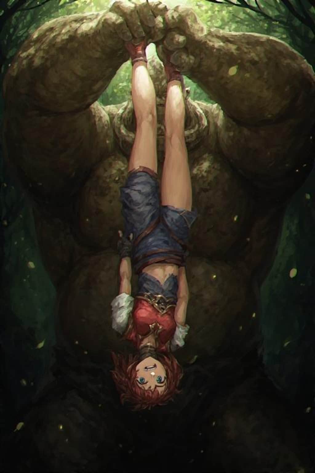 オーガに捕まった