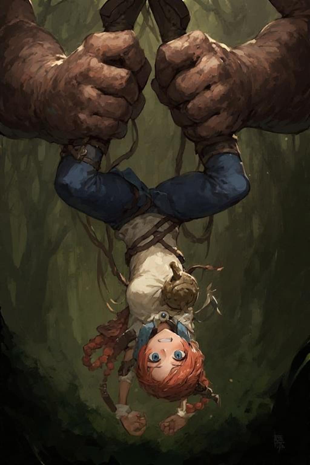 オーガに捕まった