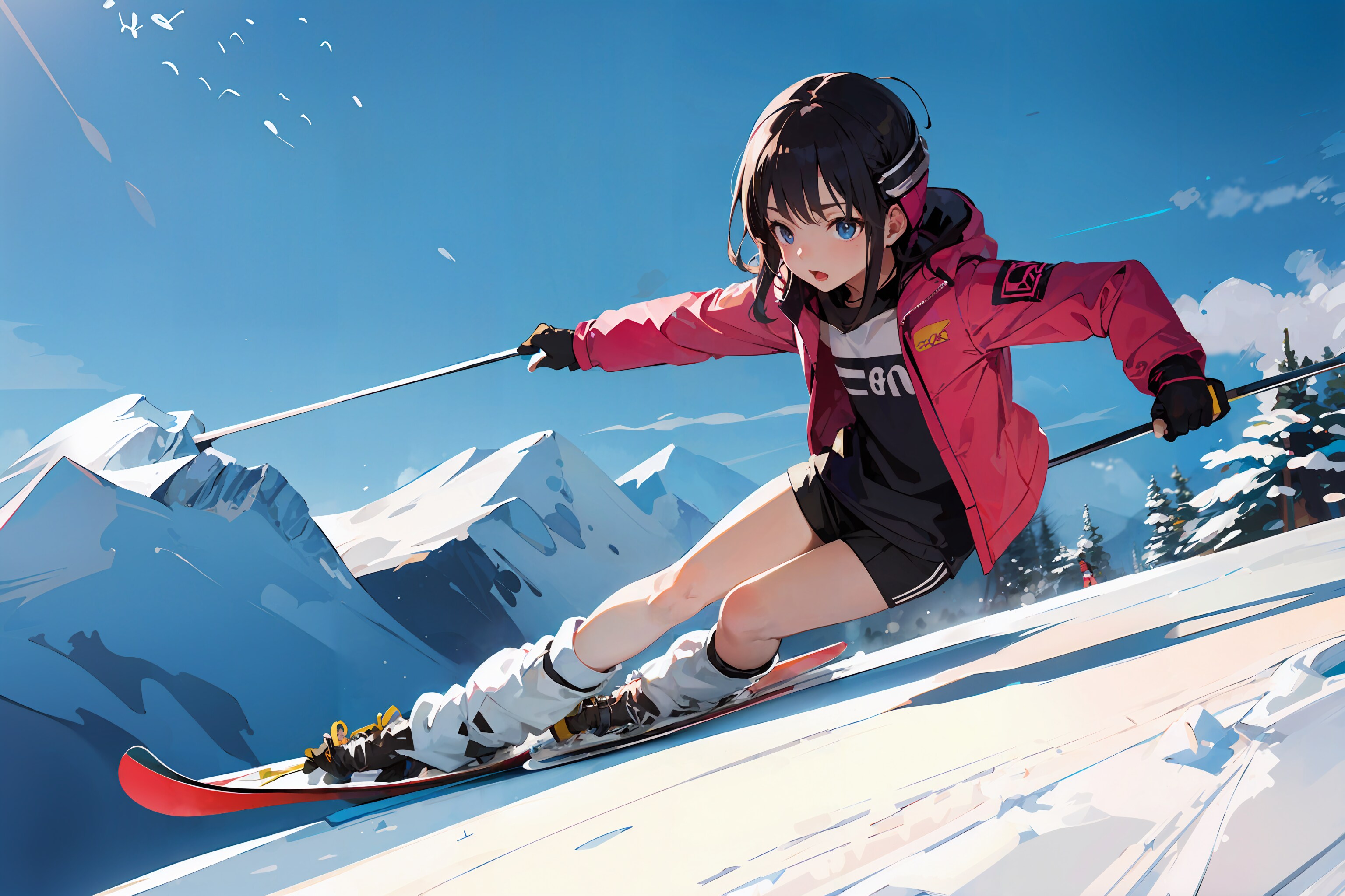 スキー女子