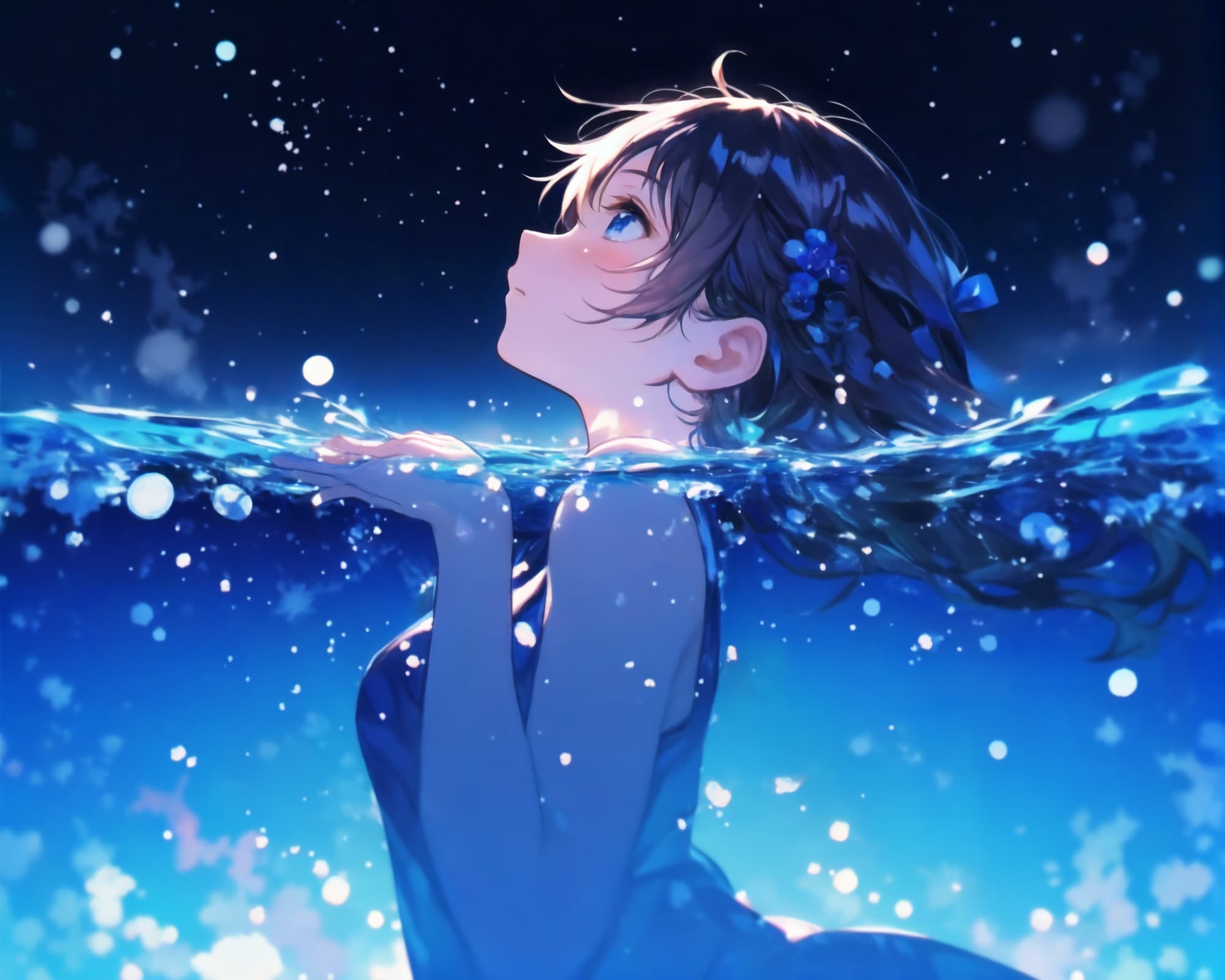 川の空