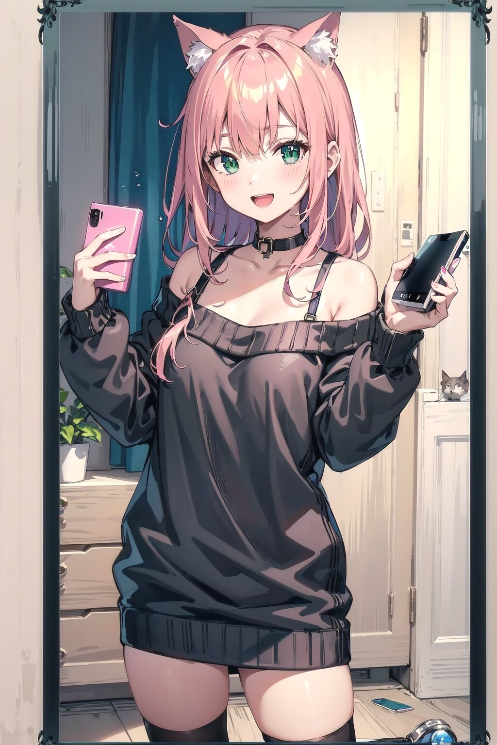 スマホの待ち受け画面風📱