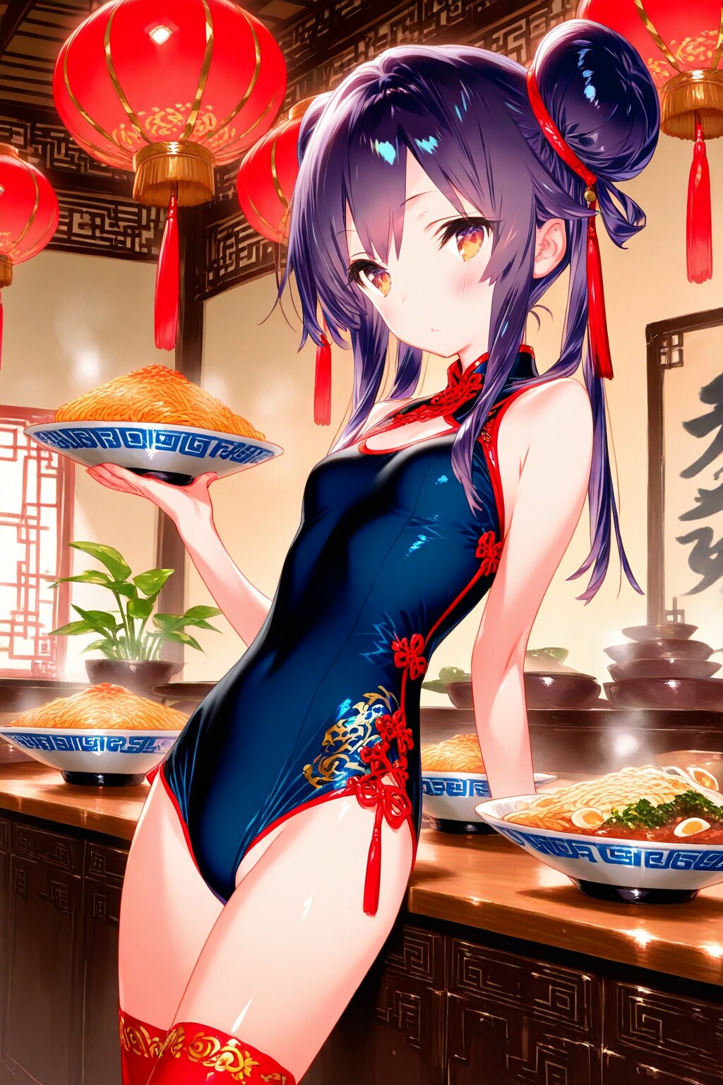 スク水チャイナ服試作