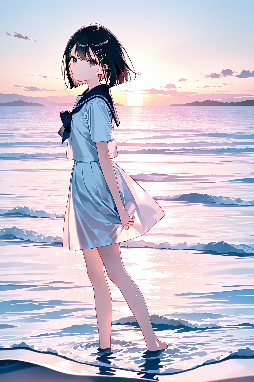 セーラー服と砂浜(LILAC)(44)