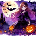 水彩画ハロウィン 10枚目