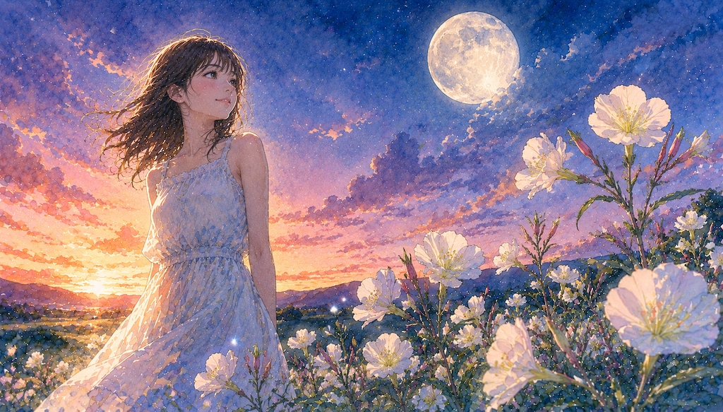 誕生花　0830 ツキミソウ