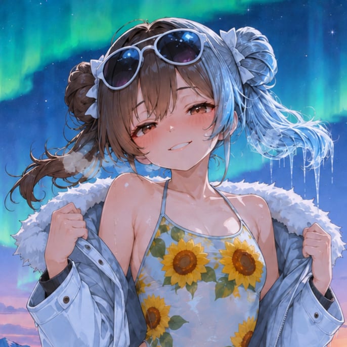 彼女の仕事　👙で極地探検　あいどるさん