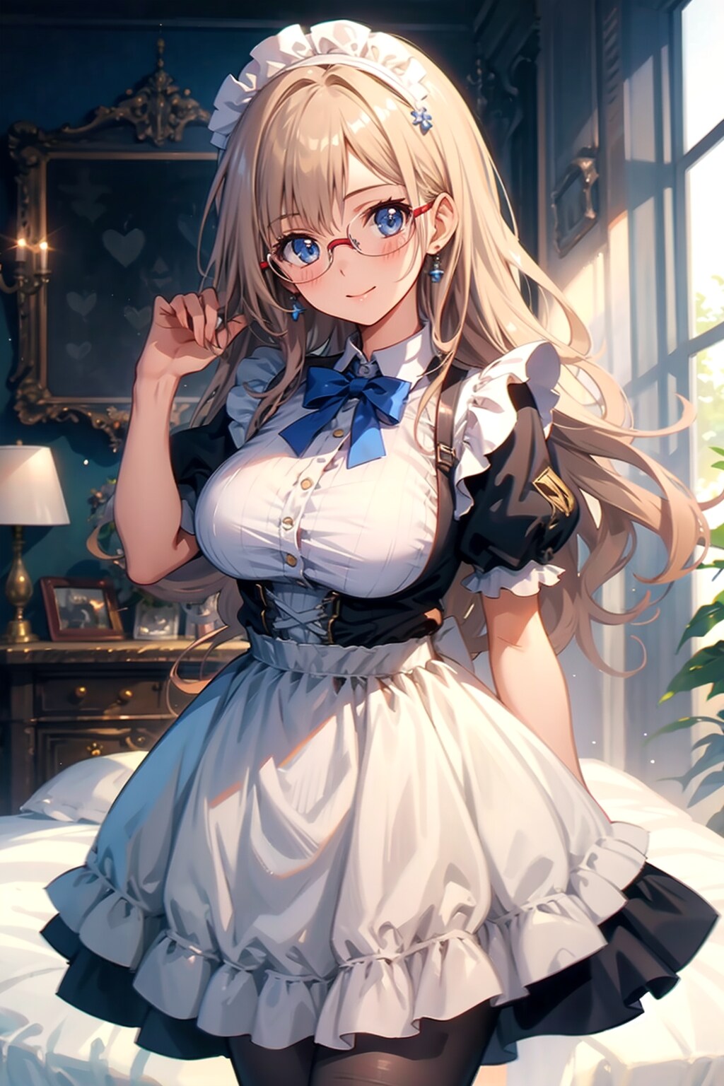 メガネ美少女メイド | の人気AIイラスト・グラビア