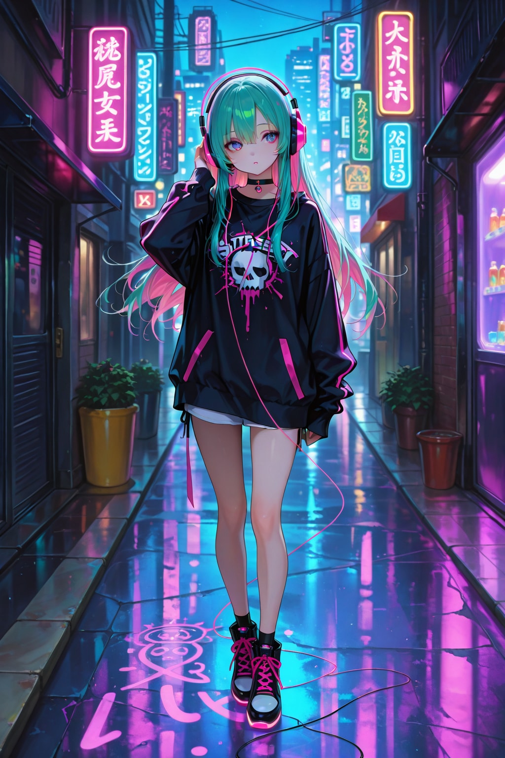眠らない街を歩く | の人気AIイラスト・グラビア