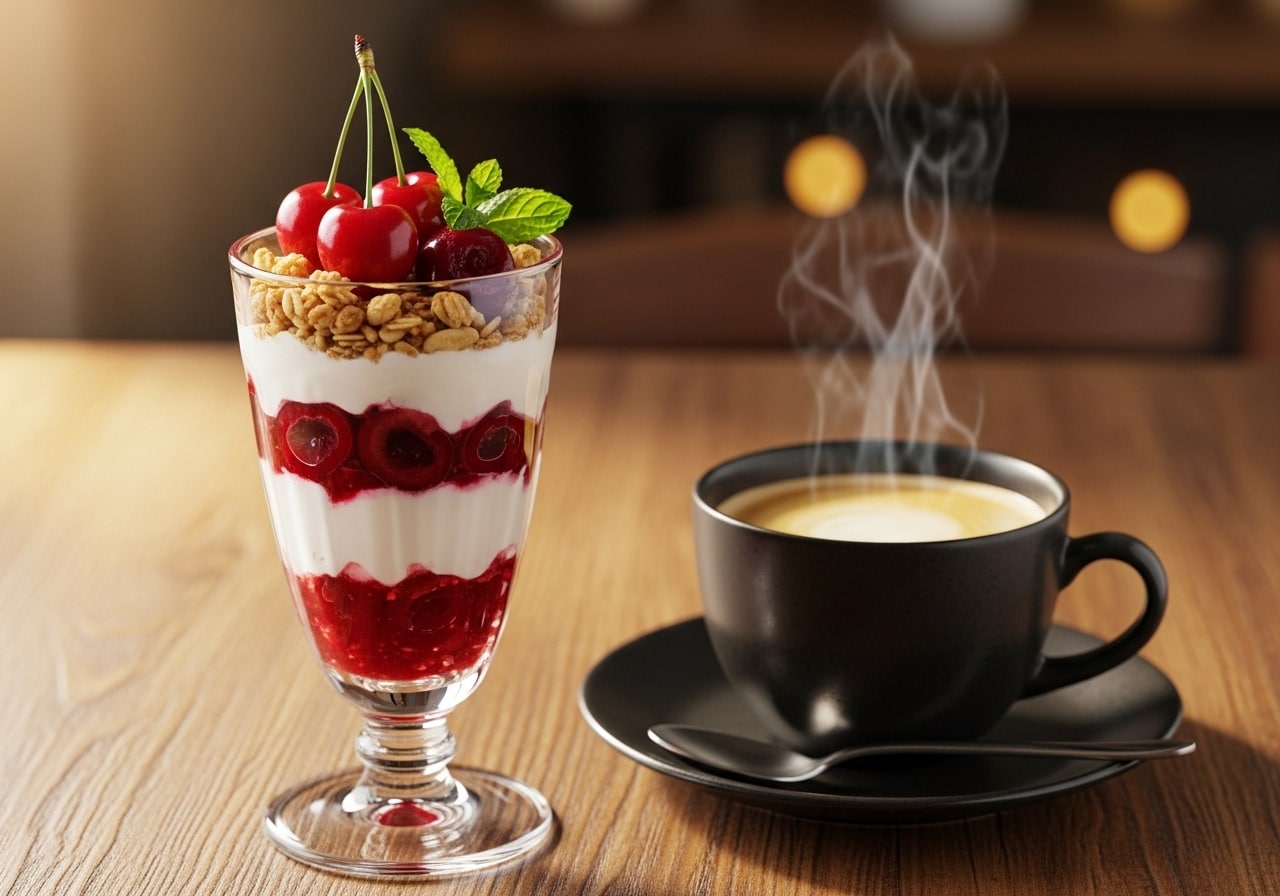 デザートのお化けパティシエ御手製さくらんぼパフェ | の人気AIイラスト・グラビア