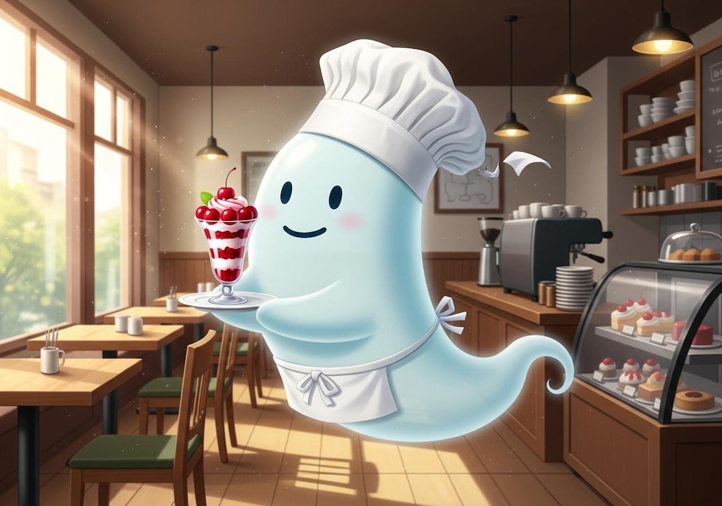 デザートのお化けパティシエ御手製さくらんぼパフェ