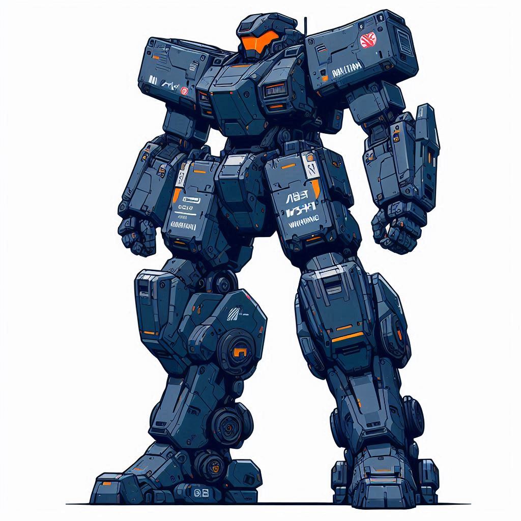 AIガチャ戦機 量産機 立ち絵＆フィギア（初期型カラー／最終生産型ロービジビリティカラー）