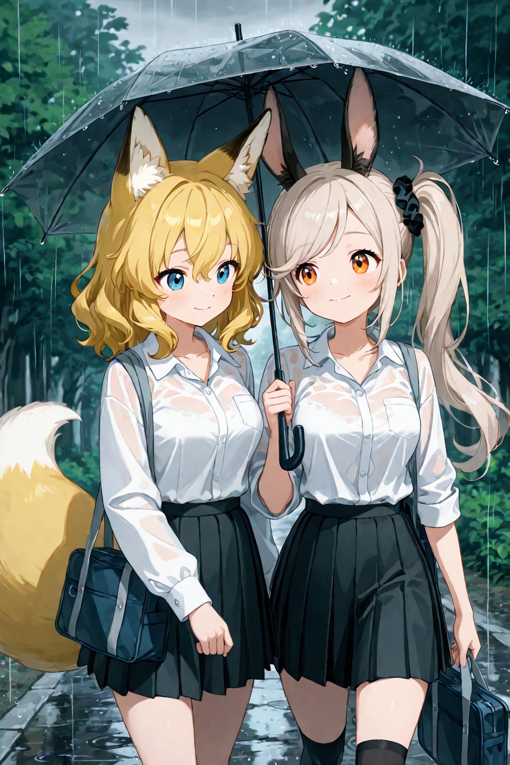 相合傘 🦊×🐇