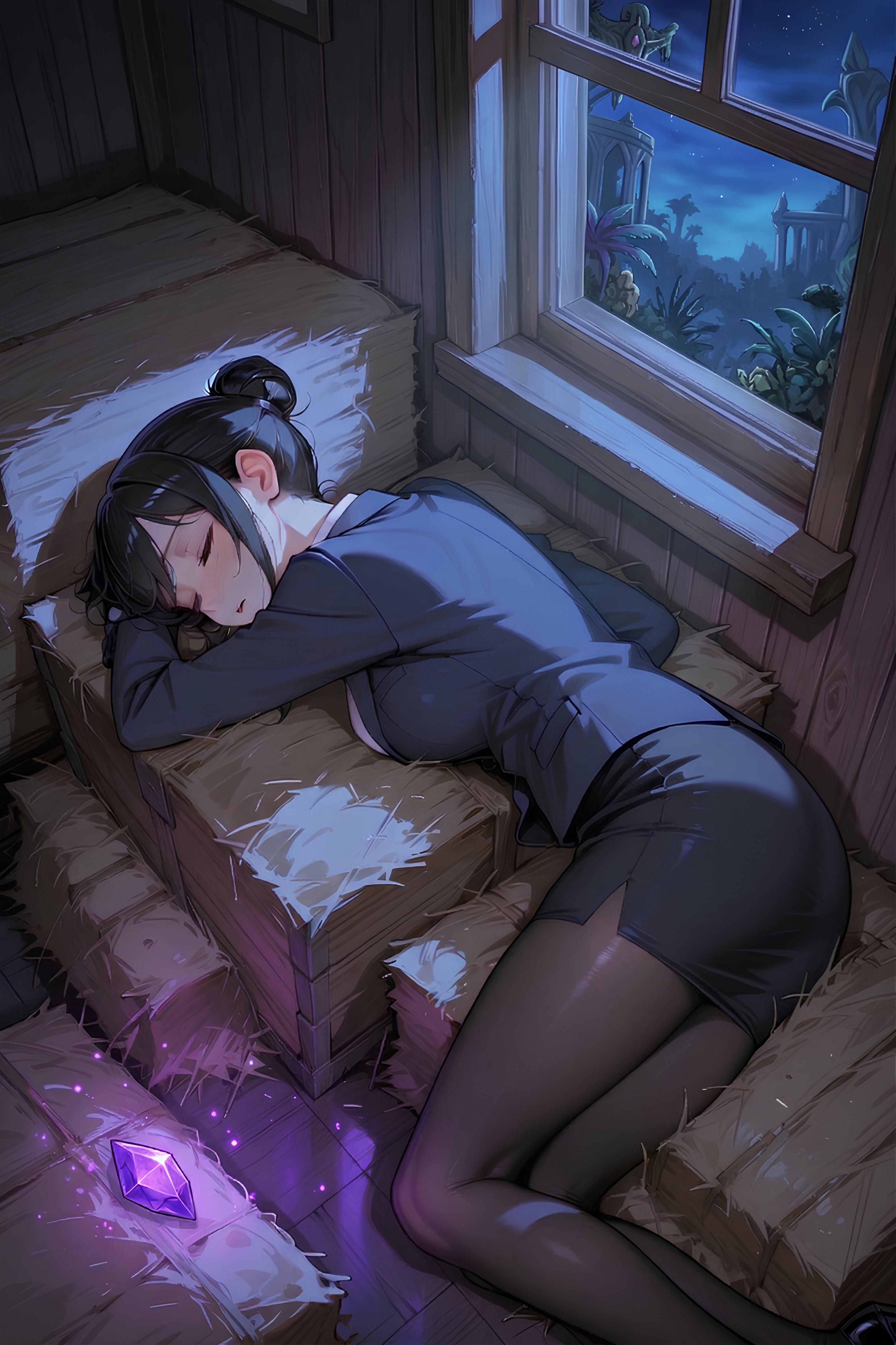 この世界、ベッドか発明されてないのかぁ | の人気AIイラスト・グラビア