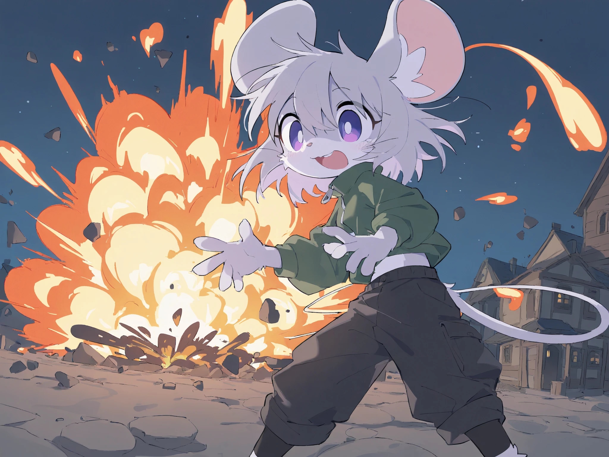 ドジっ子な爆弾魔のネズミの男の子、ふたつ目！