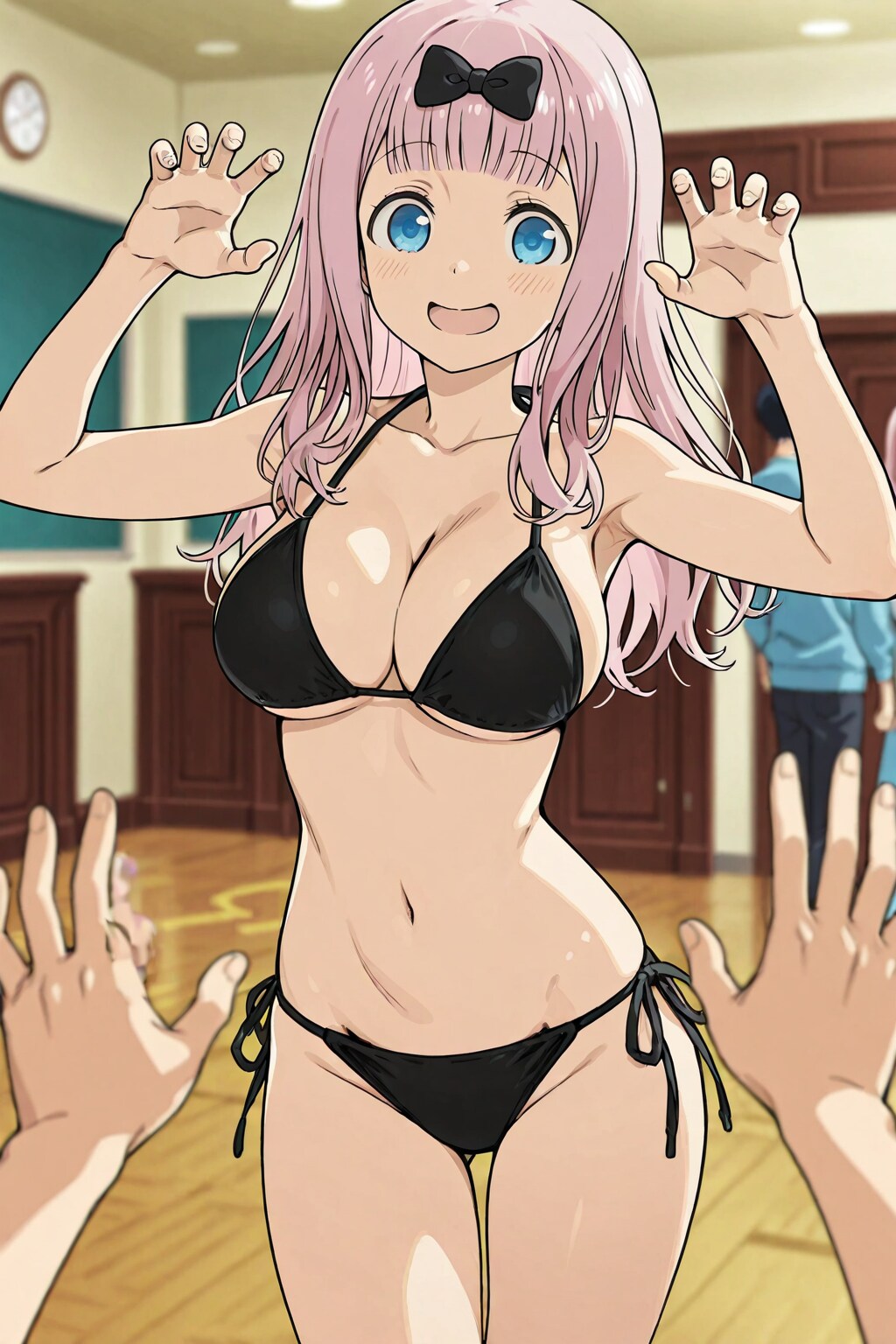 ビキニでがおーな藤原書記👙❤️