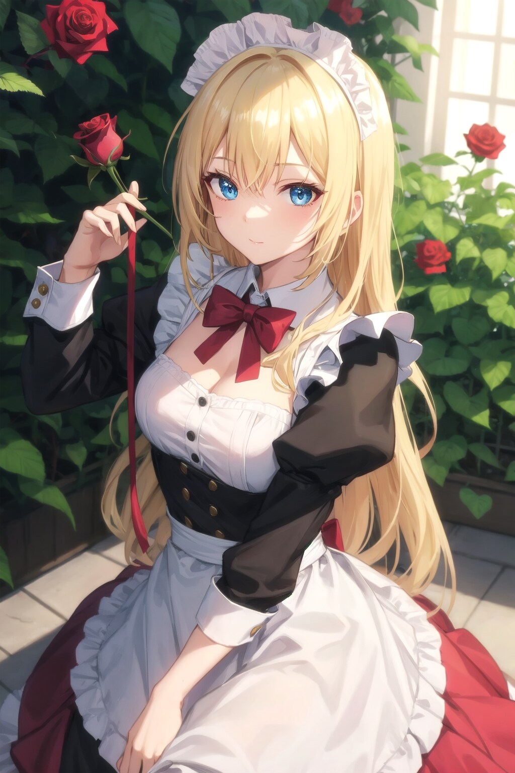 バラ園のメイドその１