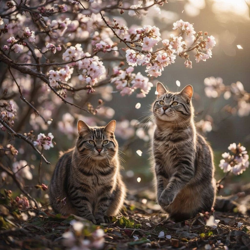 早咲きの桜と猫 | の人気AIイラスト・グラビア