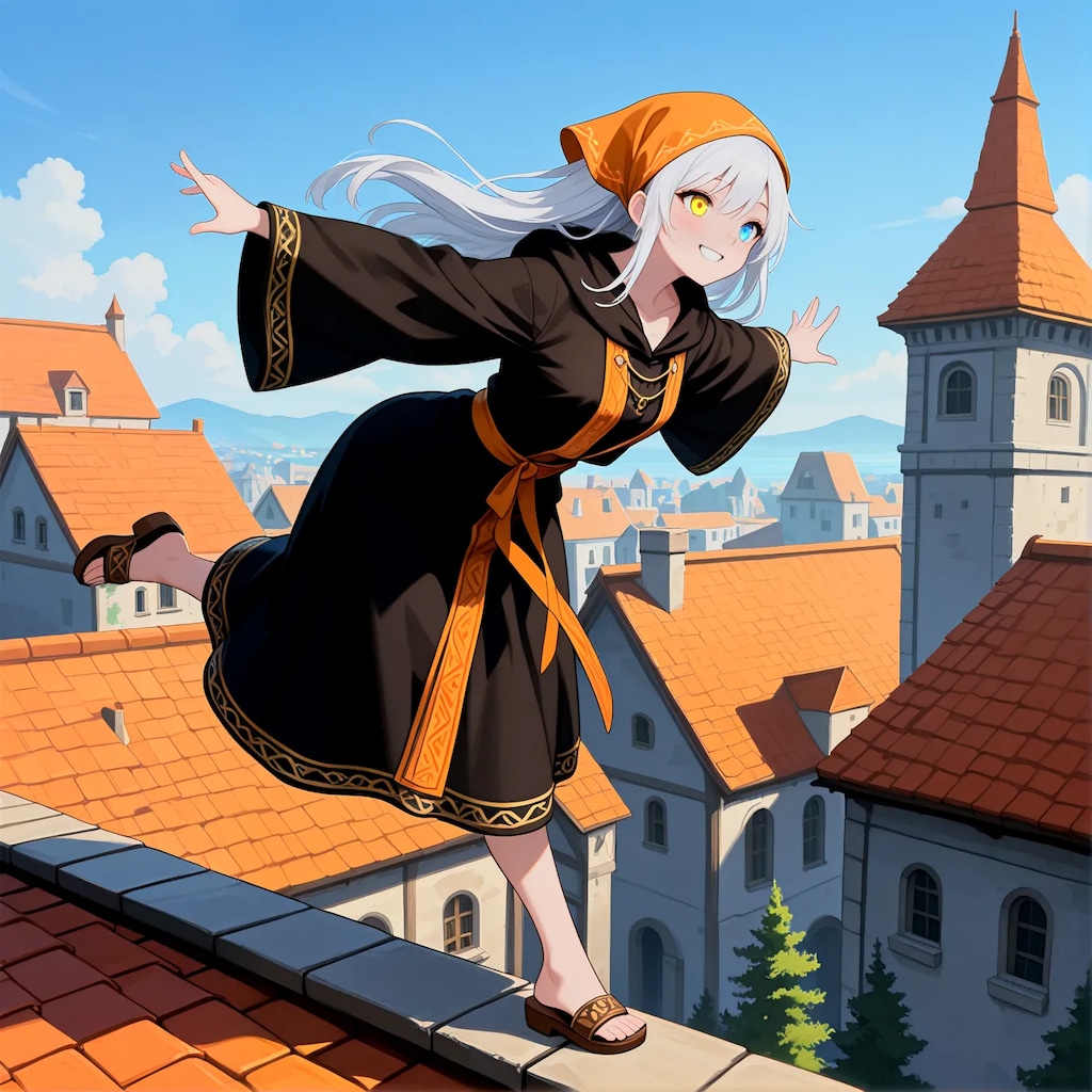 風見鶏のポーズ