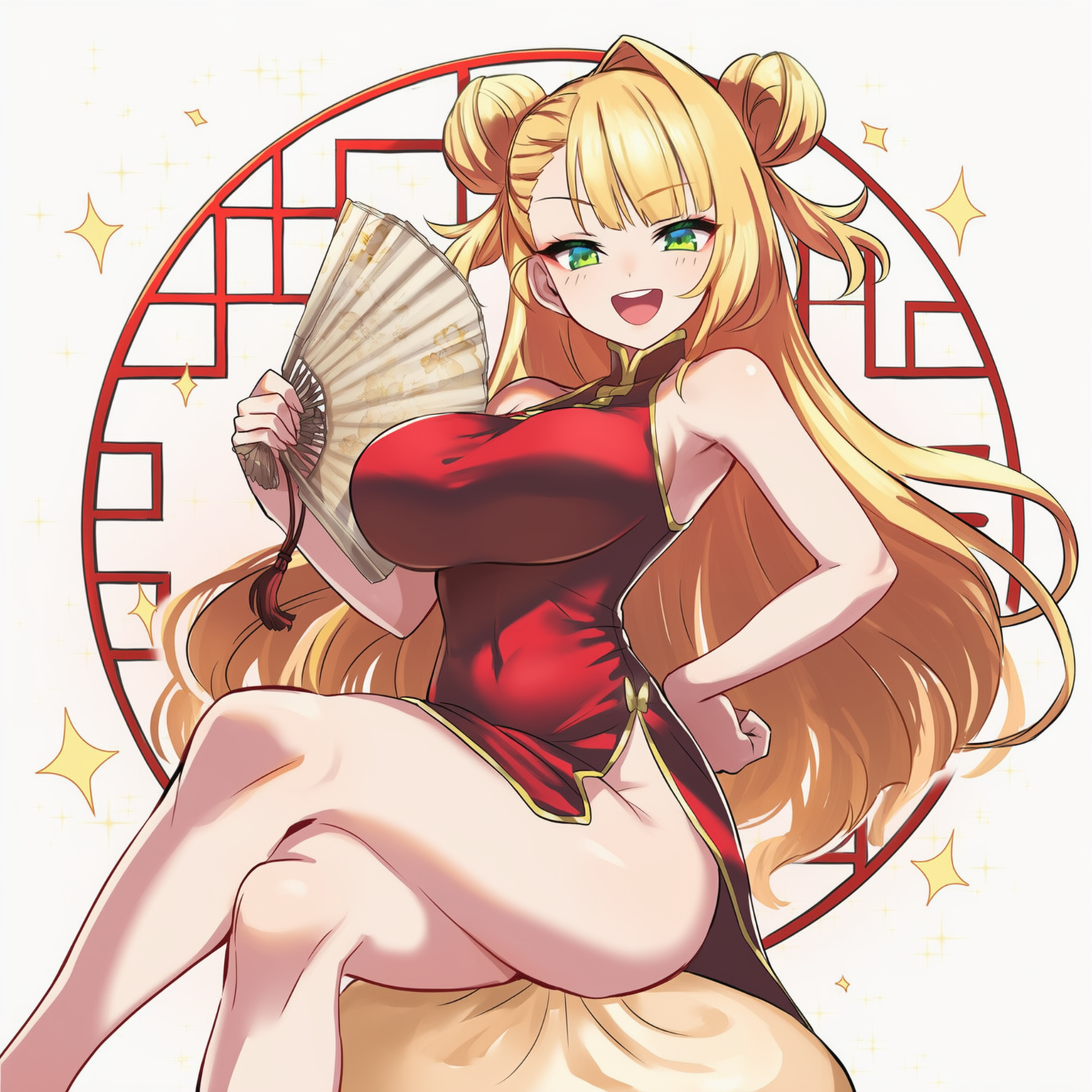 ドヤ顔ブロンドチャイナ娘ちゃん