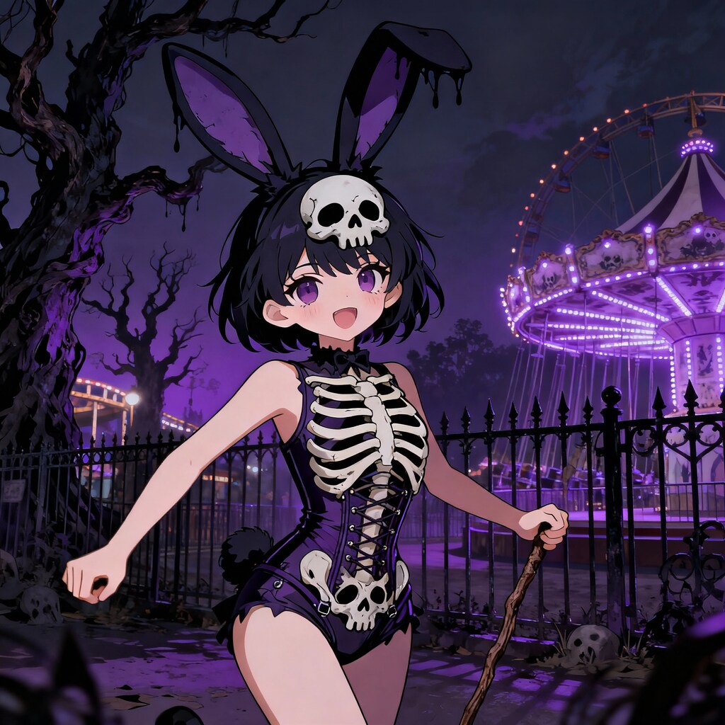 遊園地スタッフデスバニーちゃん