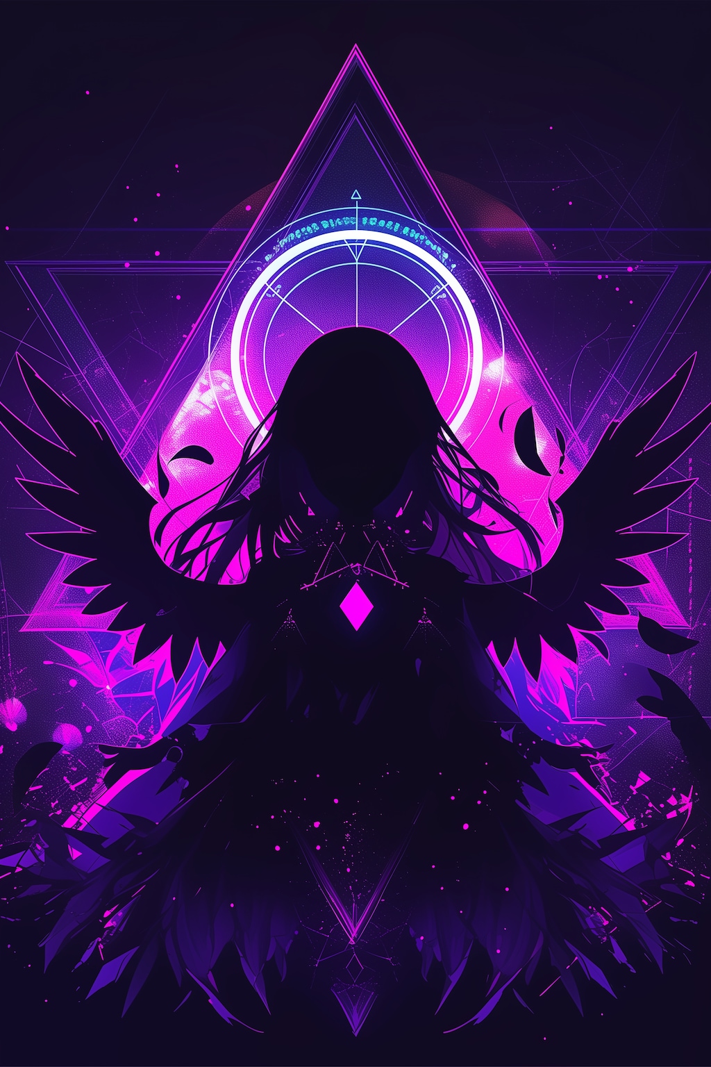 ネオンと幾何学模様