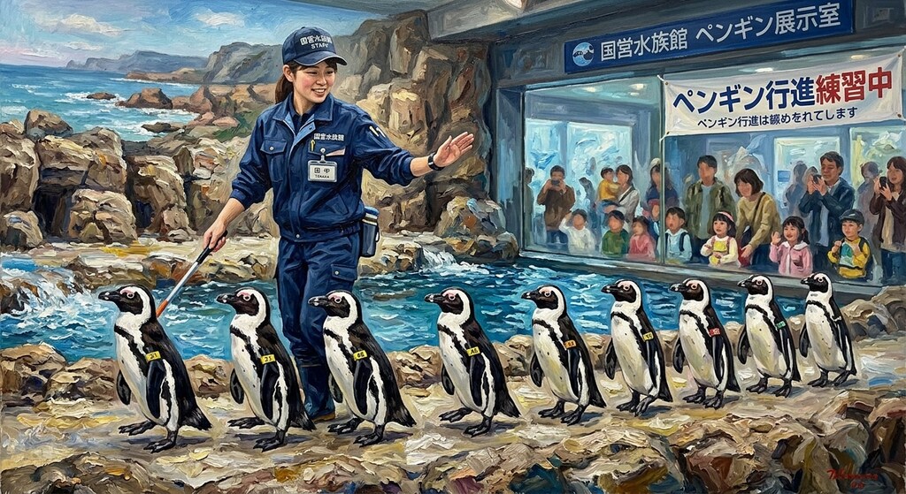 練習中。