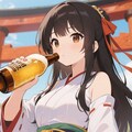 瓶ビールを直飲みするお行儀の悪いさくらちゃん 2枚目