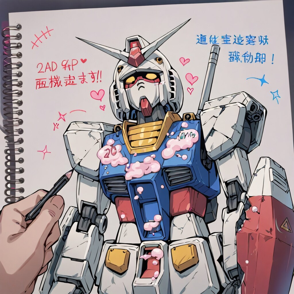 RX-78-2手書き風 | の人気AIイラスト・グラビア