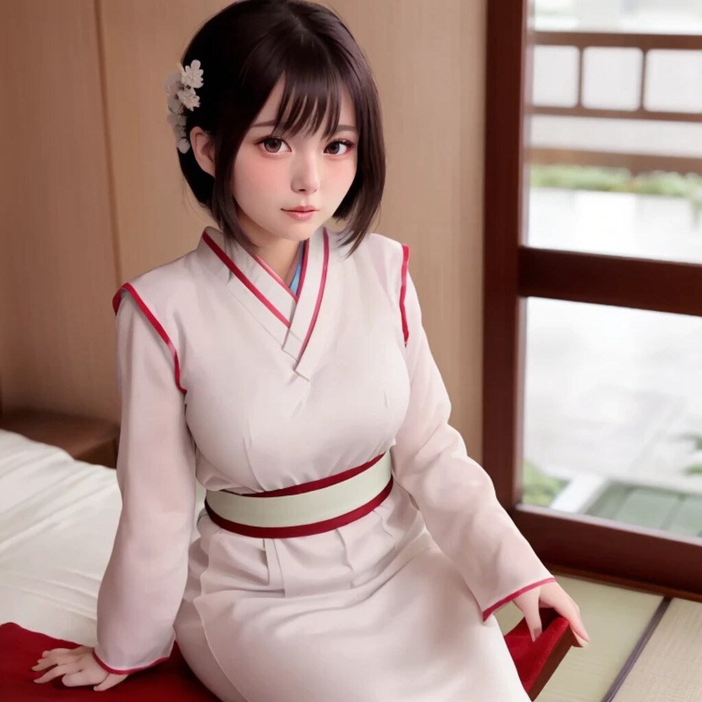 黒髪ボブの美女７