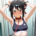 三葉の弱みを握って性処理。悔しがってフェラ。 5枚目