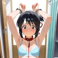 三葉の弱みを握って性処理。悔しがってフェラ。 7枚目