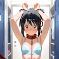 三葉の弱みを握って性処理。悔しがってフェラ。 8枚目
