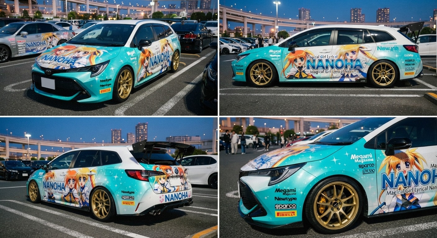 魔法少女リリカルなのは痛車カローラワゴン | の人気AIイラスト・グラビア