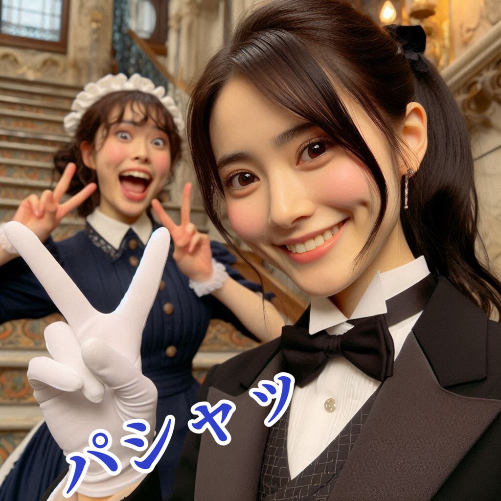 記念撮影したい執事ちゃん