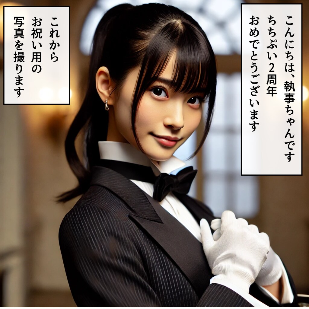 記念撮影したい執事ちゃん