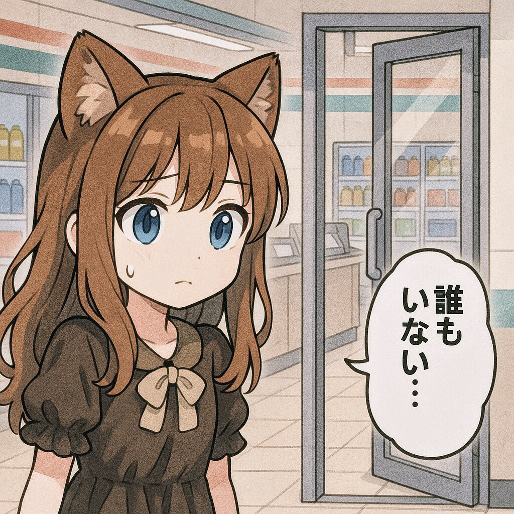 トイレでの攻防をする小さな女の子